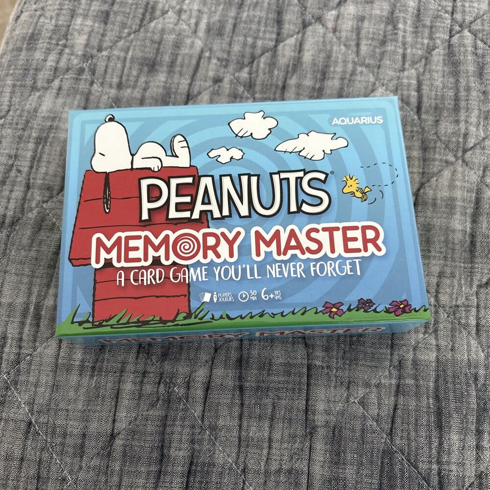Peanuts Memory Master Card Game New In Box  Snoopy  Charlie Brown Woodstock